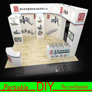 Customized Portable Modular Reusable Exhibition Booth Stand Design